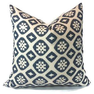 Pair of Bentley Geometric Pattern Pillow Cover